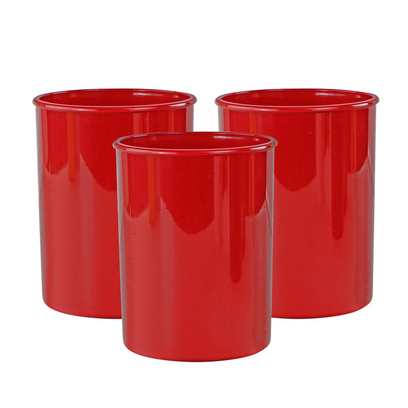 Ensemble de rangement pour ustensiles en plastique, Rouge