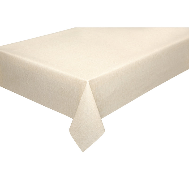 Oval tablecloth, 140/190cm, beige