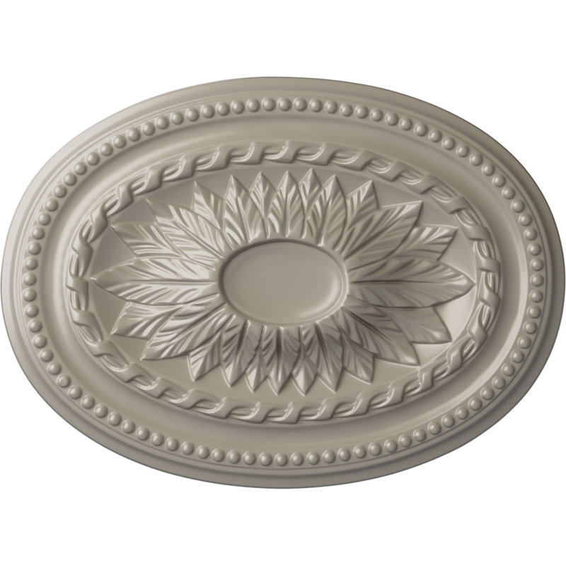 Endurathane Orrington Ceiling Medallion, 19 5/8"OD x 4 3/4"ID x 1 3/4"P (Fits Canopies up to 4 3/4"), Hand-Painted Smokey Topaz Crackle Finish