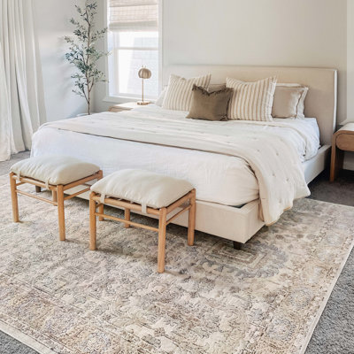 Tapis oriental ivoire / sable Sagefield