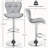 Elna Stylish Adjustable PU Leather Swivel Bar Stool Counter Height Bar Chairs with Large  Base-569791267
