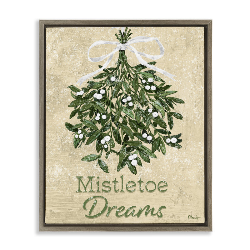 Cadre flottant rustique Mistletoe Dreams, design par Paul Brent, Cadre flottant orme Montalcino, H 31 po x l 25 po