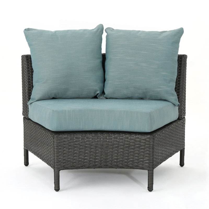 Canapé Limon, Coussin vert / cadre gris