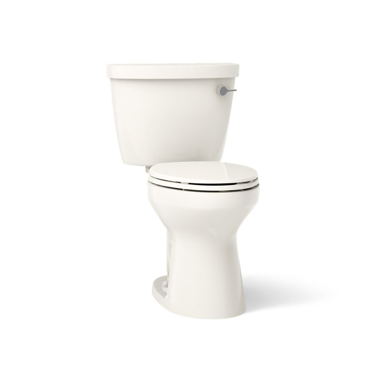 Cimarron 1.28 GPF Water Efficient Elongated Two-Piece Toilet (Seat Not Included), Biscuit, Right-Hand