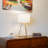 Boltuch MARBLE PATTERNED CYLINDER LAMPSHADE TABLE LAMP