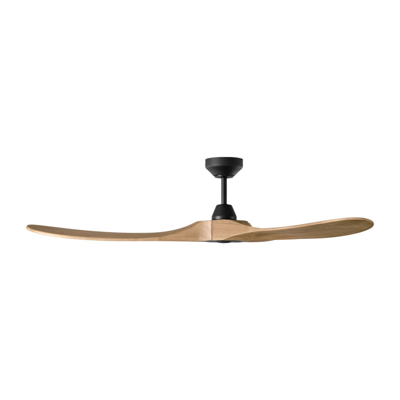  Smart 60" Ceiling Fan, Matte Black, 11.68" H x 60" W x 60" D, Natural Honey