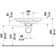 D-Code Ceramic Rectangular Vessel Bathroom Sink  with Overflow