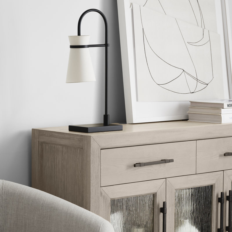 Binx 1-Light Medium Task Table Lamp, Midnight Black