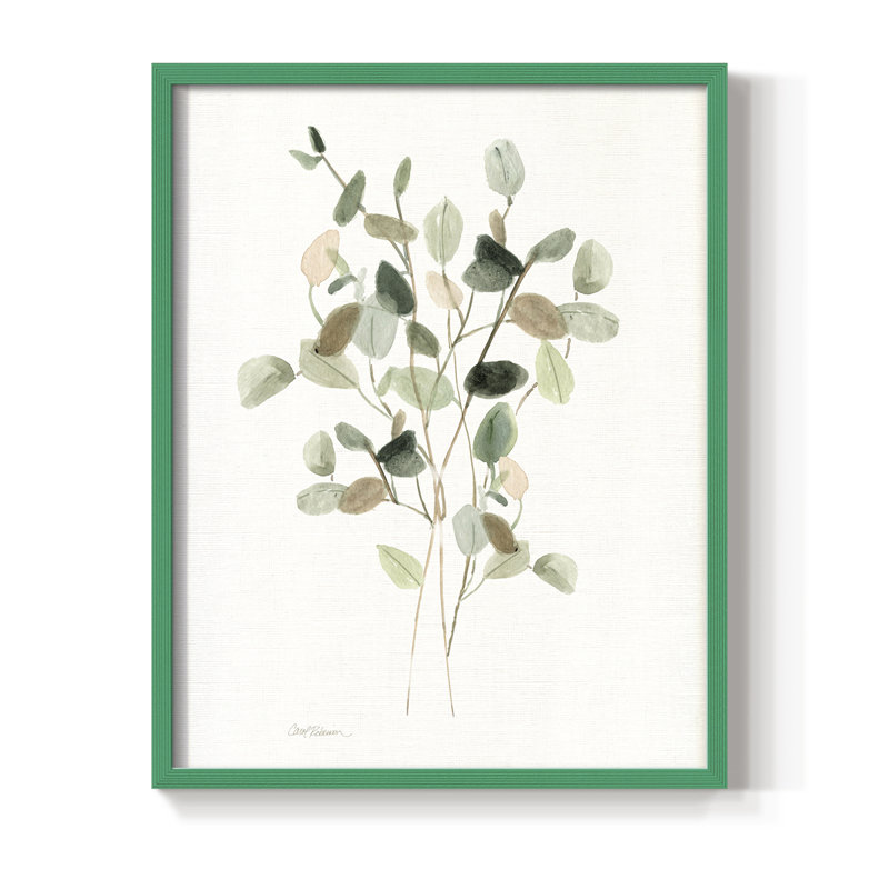 «Leafy Botanical I», reproduction encadrée - bois massif, H 21 po x l 17 po, Vert