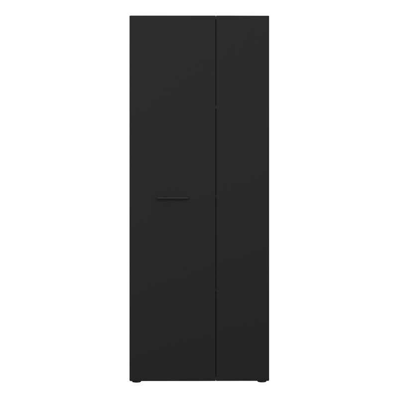 Shilu 2 Door Manufactured Wood Wardrobe, Black