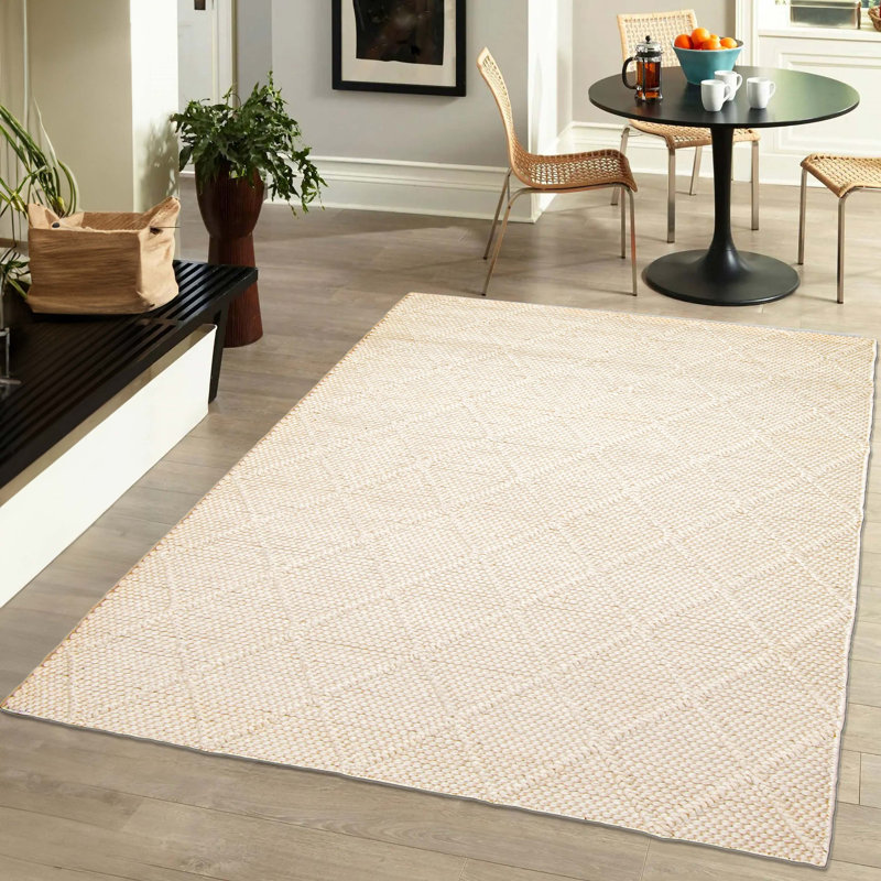 Tapis crème Sienna 4 pi 7 po x 6 pi 6 po