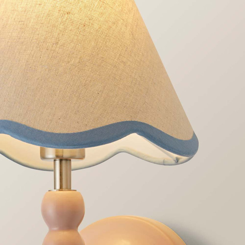 Alderic Manufactured Wood Armed Sconce, Pink, Blue, Yes
