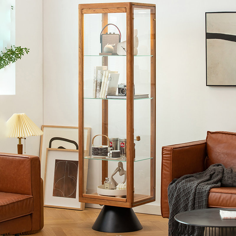 Brown + Black Solid  Wood Display Cases