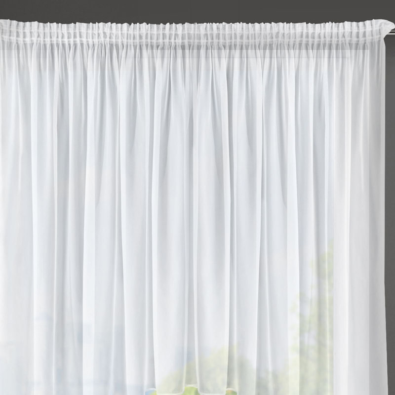 Neysa Semi Sheer Curtains Single Panel