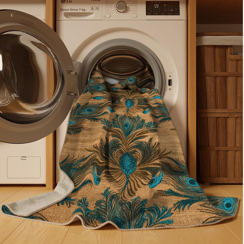  Tapis hawaïen lavable Peacocks, Tapis de couloir 2 pi x 4 pi