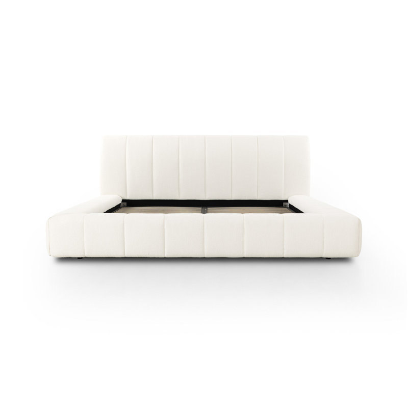 Lit-bateau tapissier Burley, Roi, Nuage Fayette