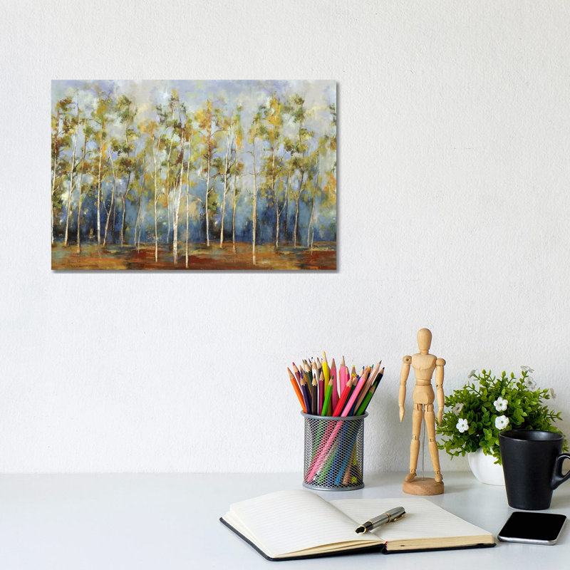 Indigo Forest by PI Studio - Wrapped Canvas Painting, 20.32 cm H x 30.48 cm W