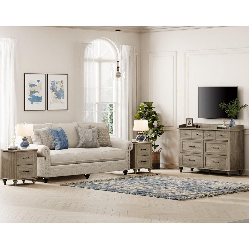 Scarlett 3 Piece Bedroom Set, Gray