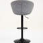 Tabourets de bar pivotants réglables avec anneau en caoutchouc - Chaises en îlot de cuisine de style Mid-Century capitonné pour îlot de cuisine, gris, ergonomique et minimaliste