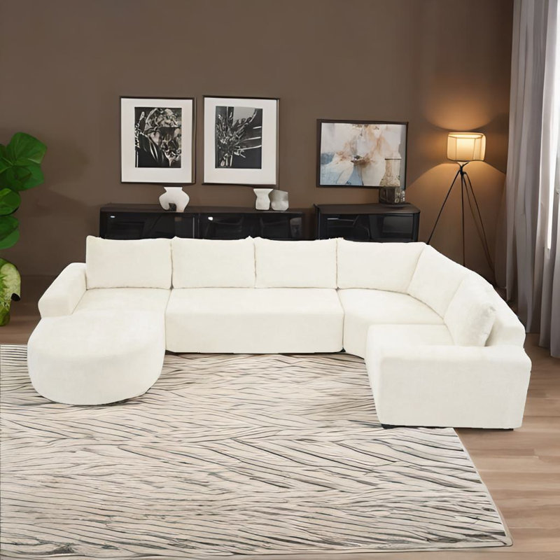 Canapé modulaire surdimensionné 141,7 po, Beige