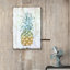 «Kitchen Kitchen», ananas sur fond de style bois, estampe numérique sur toile-94537305