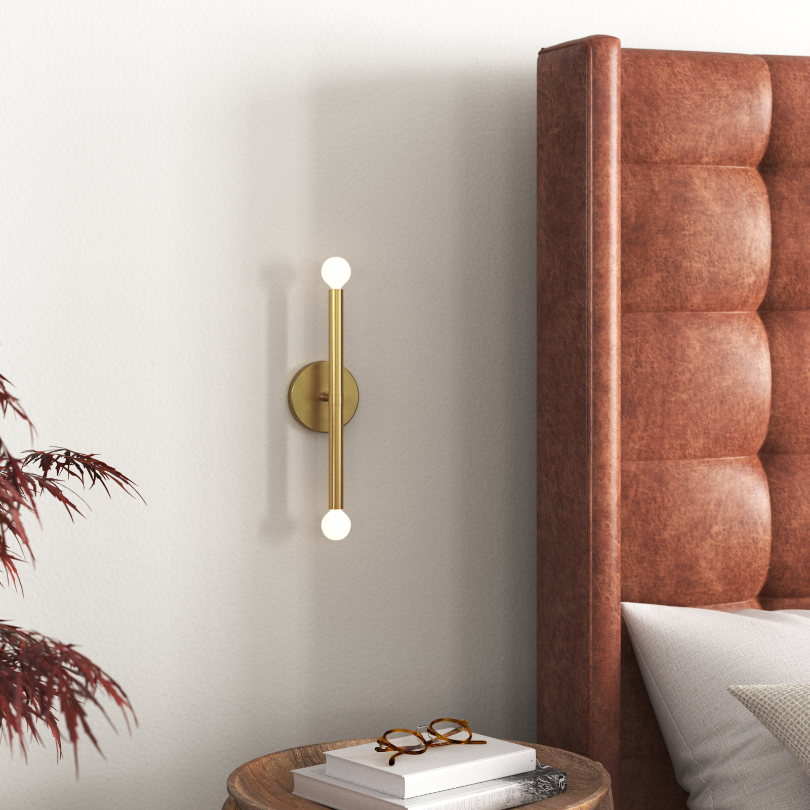 Jamir 2-Light Dimmable Wallchiere, Gold