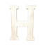 Sculpture lettre H en bois délavé blanc 16 po Lefancy
