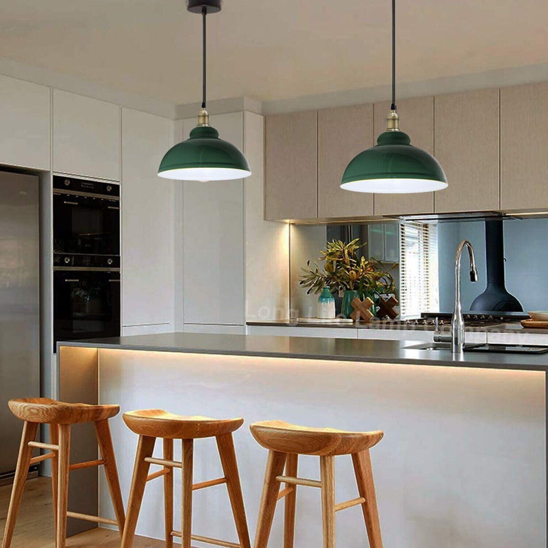 1 - Light Dome Pendant, Green