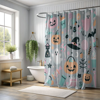 Rideau de douche 1 pièce Ghostly Pastel Tones