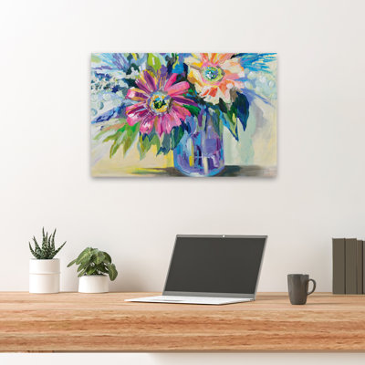 Fleurs et art bleu éblouissant