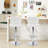 Tufted  Wingback  Modern Adjustable Modern Swivel Height Barstools Counter Stool For Kichen Island  Set Of 2 ,White