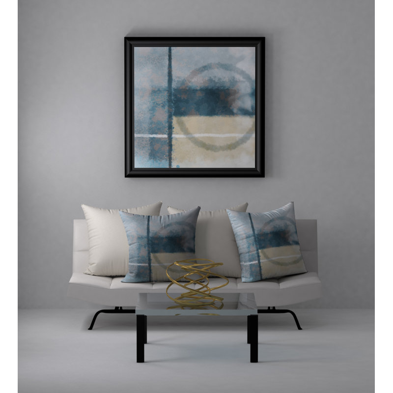 Abstract Throw Pillow, 18" H x 18" W