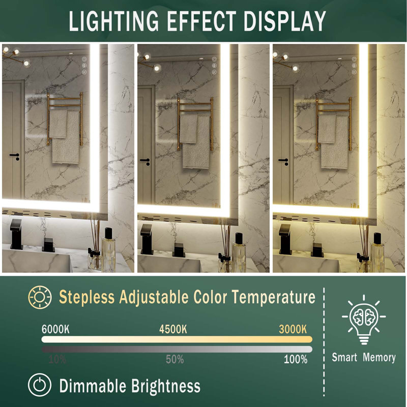 Kamiera Rectangle Wall Mirror, 24" x 32"