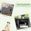 Armoire à litière pour chat gris avec tablette latérale et fermeture magnétique pour une fermeture facile d'accès, améliorant votre espace de vie