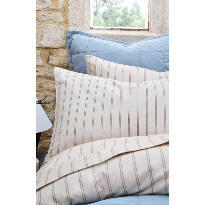 Flannel Marl Pillow Case, Oat, Standard Pillowcase