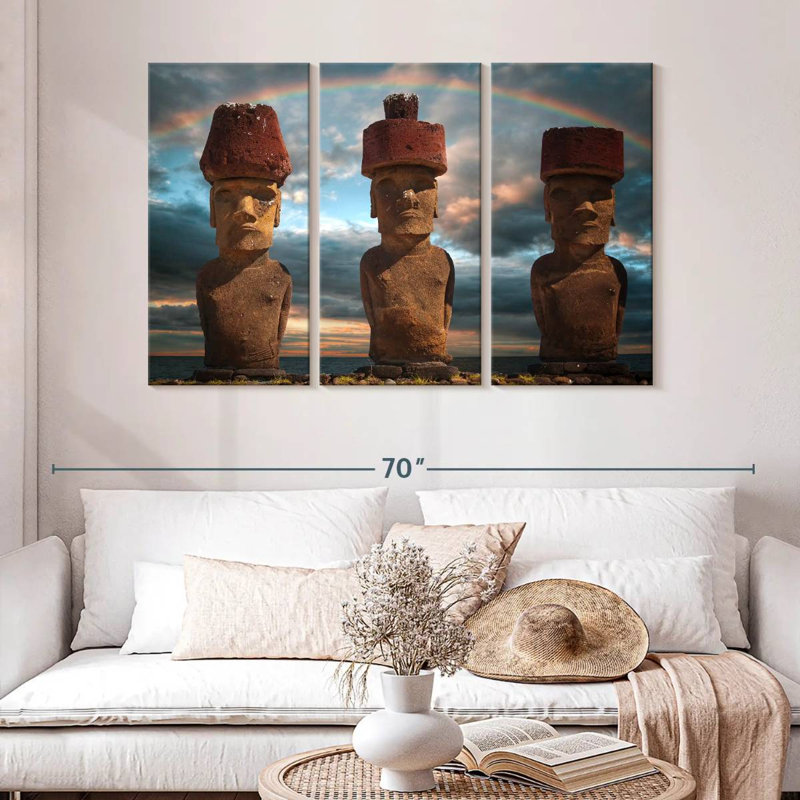 Lilie Moai Statues, 32" H x 50" W