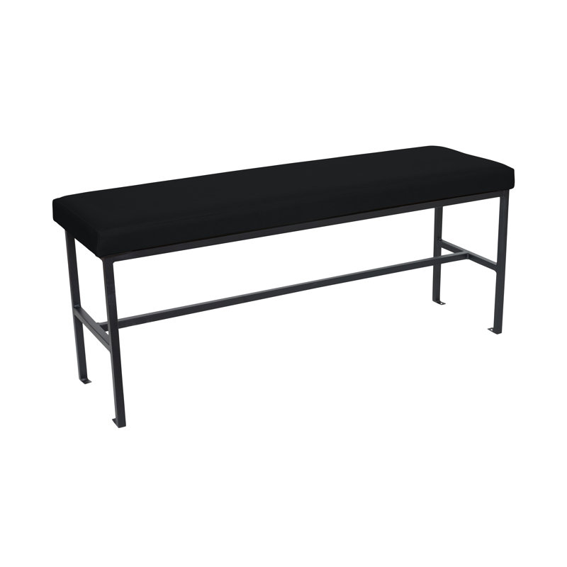Meghan Restaurant Quality Bench with Grade 4 Vinyl Upholstery, Rich Black