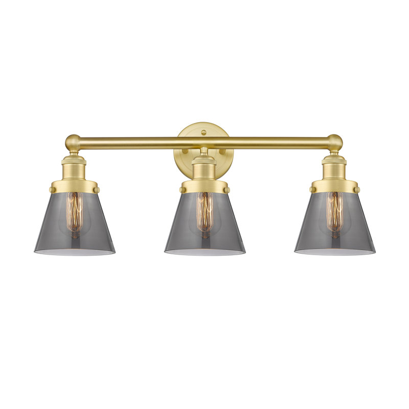 Annamary 3 - Light Dimmable Vanity Light, Plated Smoke, Satin Gold