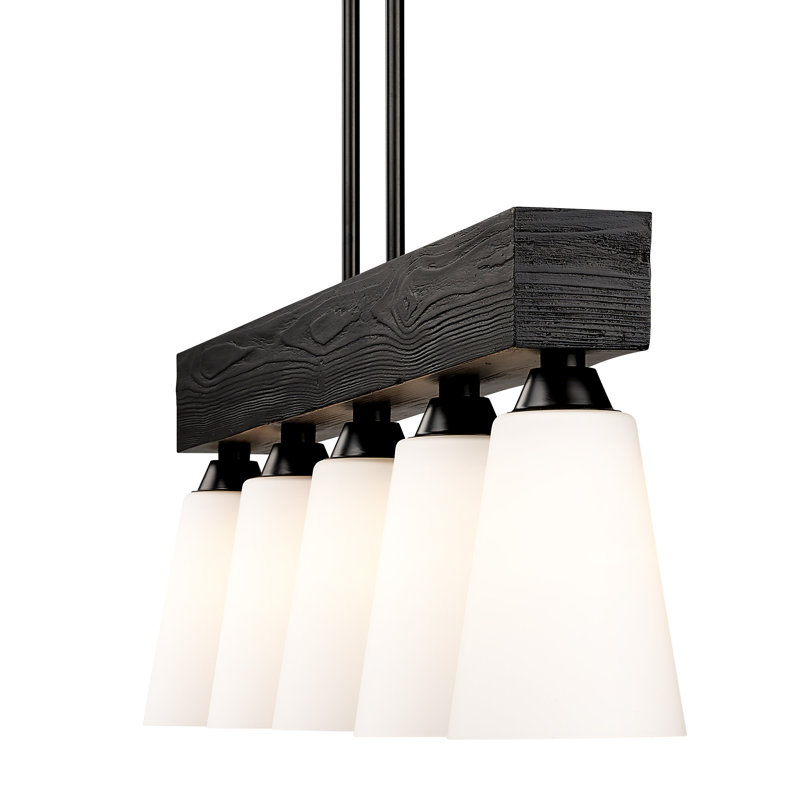 Luminaire suspendu linéaire à 5 lumières Friedrike