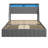 Bed Frame with LED, Wings Headboard Design-1385725518-1385725519