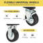 Heavy-Duty Folding Panel Dolly Cart - Expandable Deck Flatbed, 4 Swivel Casters, 1800 lb Capacity, Mobile Base for Drywall Plywood Glass Sheetrock