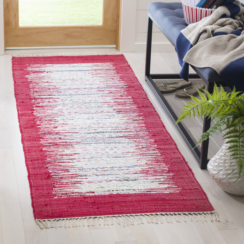 Pascual Hand Woven Cotton Abstract Rug, Runner 2'3" x 7'