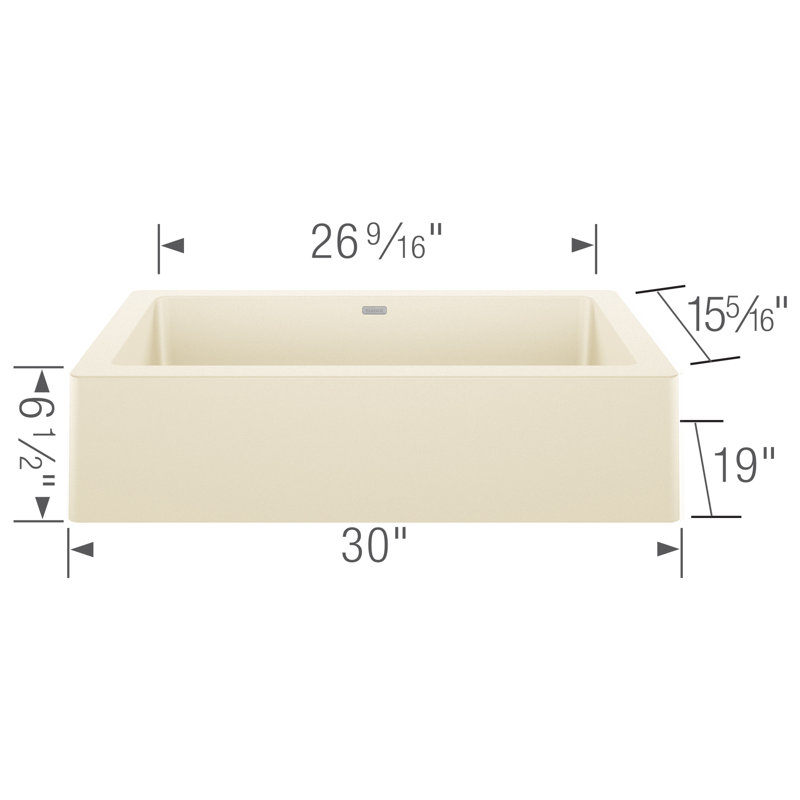 Vintera SILGRANIT 30" L X 19'' W Farmhouse Sink, Biscuit