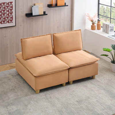2-Seat Upholstered Sectional Sofa