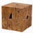 Ellar Natural Brown Teak Root End Table in Rustic Transitional Style
