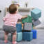Blocs ECR4Kids SoftZone Patchwork, cubes en mousse, 12 pièces-100135585