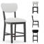 Tabouret de bar rembourré en bois massif-1133555724