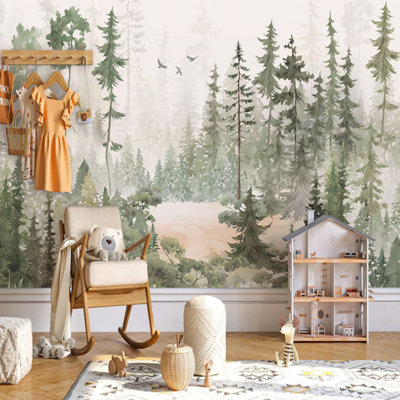 «Whispering Pine Forest», série de muraux pour enfants et nature