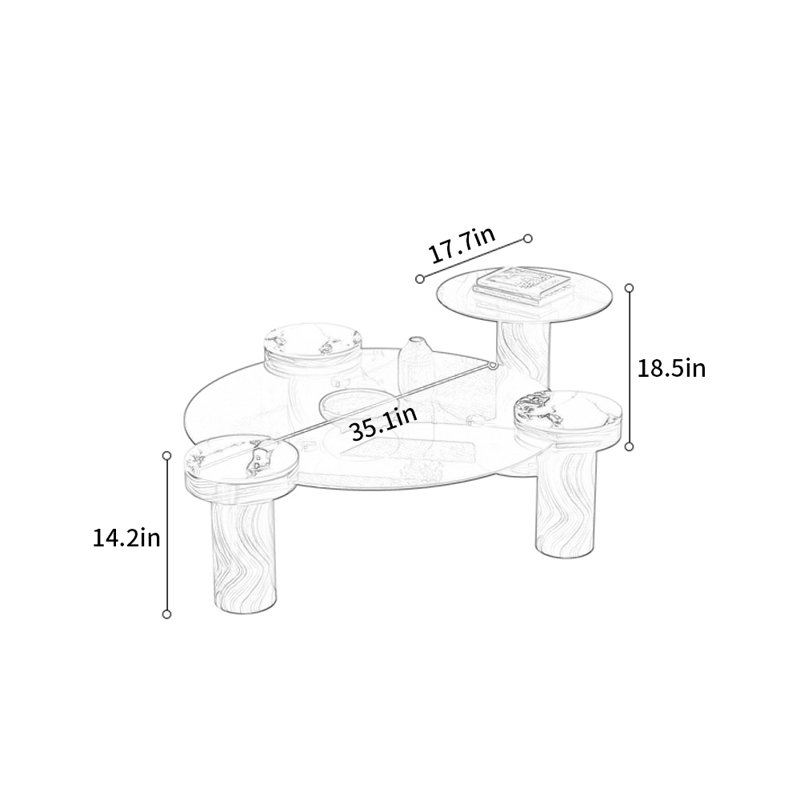 Table basse Italian Light Luxury