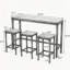 Table de salle à manger de cuisine moderne, table de pub, ensemble de table de salle à manger longue avec 3 tabourets, assemblage facile-1010509217-1010509228-1010509230